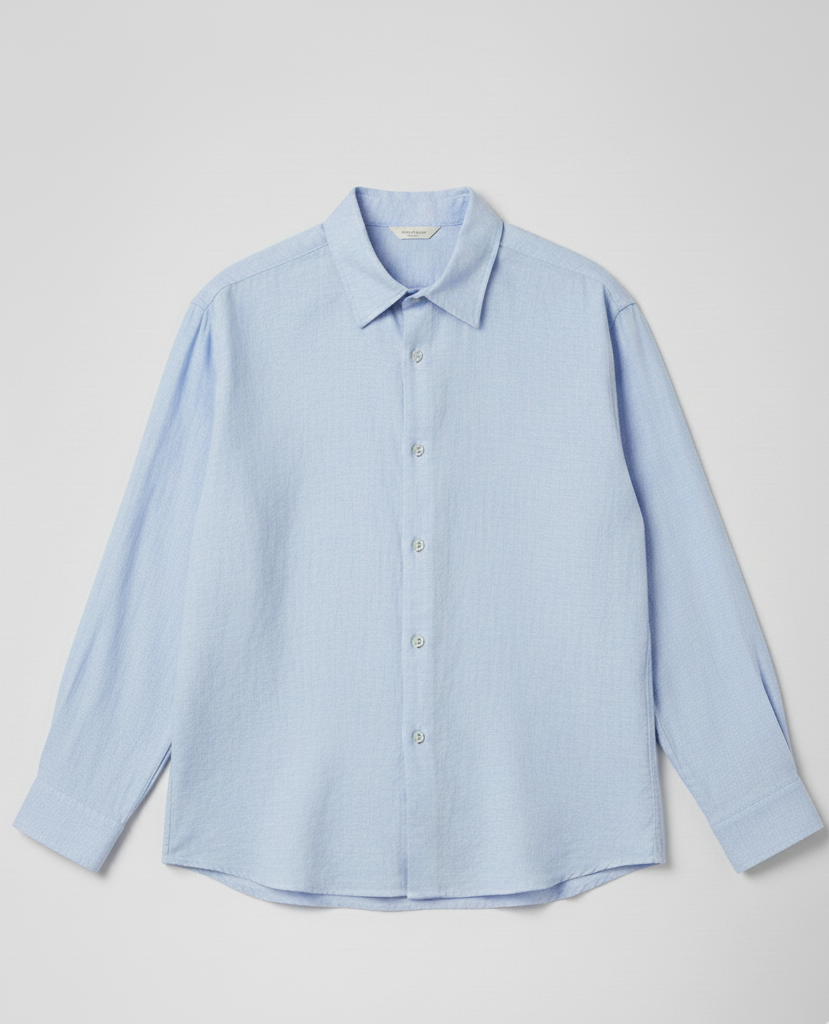 Men’s Linen-Blend Shirt — Modern Minimalist Fit
