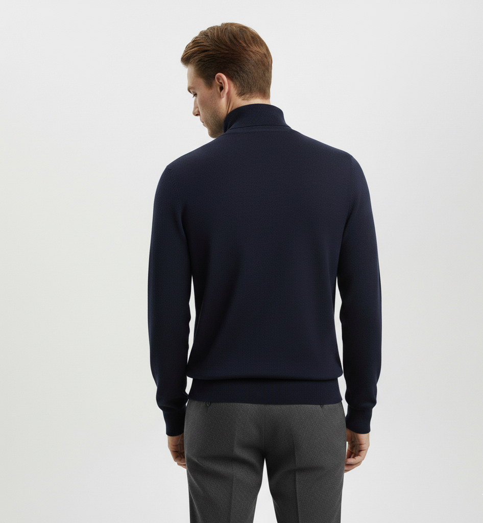 Slim Fit Turtleneck Sweater in Lightweight Knit